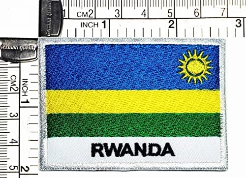 Кленплус 3 парчиња. 1. 7Х2, 6 ИНЧИ. Руанда Знаме Лепенка Тактички Воено Знаме Апликации Закрпи За Јакни Капа Облека Налепници Занает Везови