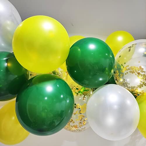 Декорации За Забава За дипломирање Зелено Жолто 2023/Украси За Дипломирање Со Зелено Злато/Зелени Жолти Балони/Класа На 2023 Банери Знак