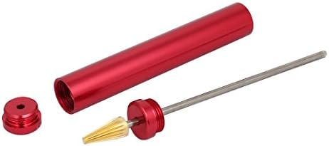 Аексит кожен месинг кожен кожен рак, тркалезна метална странична раб масло пенкало DIY алатка Црвена кожена додатоци од 127мм должина