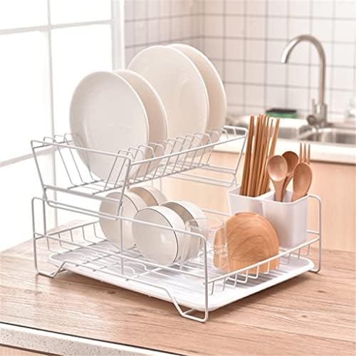 ZSEDP двојни редови Не'рѓосувачки челични садови за сушење на плочата со табла за кујнски садови решетки со држач за прибор