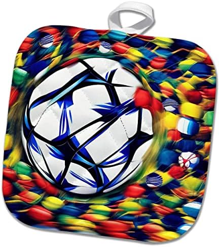 3drose Апстрактна фудбалска фудбалска топка. Подарок за спорт и активност, сувенири - постери