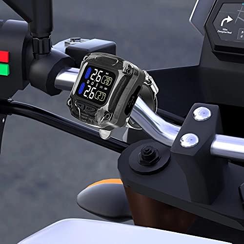 WDBBY моторцикл мотоцикл моторни системи за набудување на притисокот на гумите TPMS LCD екран приказ на мотоцикл гуми за притисок