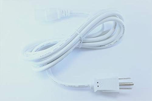 [UL наведен] Omnihil White 8 стапки долги кабел за напојување на AC компатибилен со Q-Matic BP2884 256KB ВАШЕР ВАШУЕР ТЕРМАЛНИ