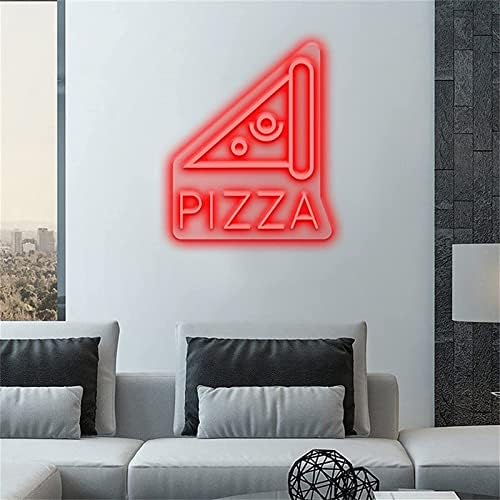 Двтел Пица Лого Неонски Знак Предводена Од Моделирање Светло Прозрачни Букви Табла Акрилен Панел Неонски Декоративна Светлина,