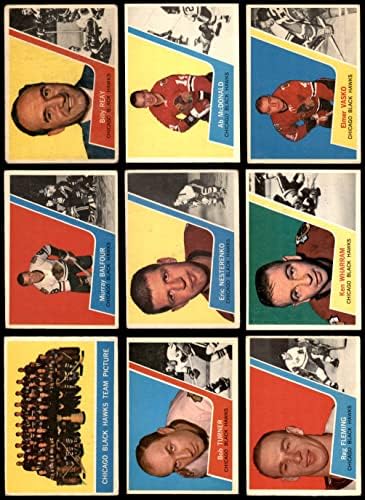 1963-64 Топс Чикаго Блекхокс Во Близина На Тим Сет Чикаго Блекхокс ВГ+ Блекхокс