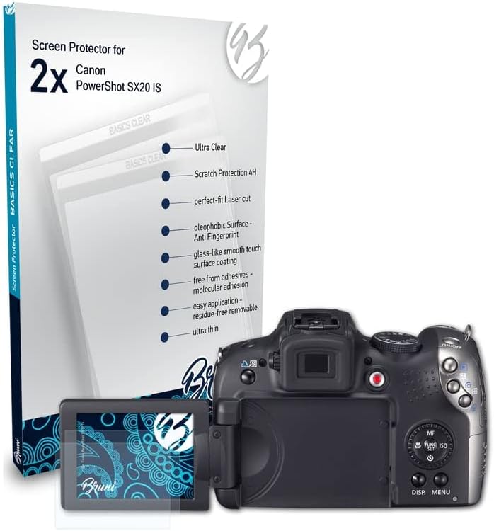 Заштитник На Екранот бруни Компатибилен Со Canon PowerShot SX20 е Заштитен Филм, Кристално Чист Заштитен Филм
