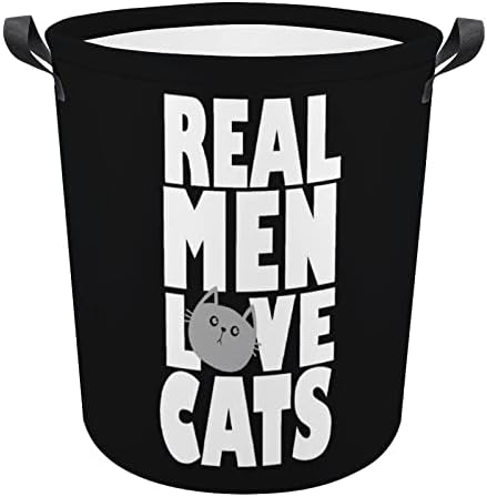 Вистинските Мажи Сакаат Мачки Кошница За Перење Склопувачки Алишта Ја Попречуваат Кантата За Перење Облека Торба За Складирање