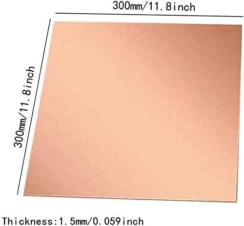 Метална бакарна фолија Чист бакарен лим Фолија Бакарен Лим Виолетова бакарна плоча со Дебелина од 6 различни големини 1,5 мм За Накит,