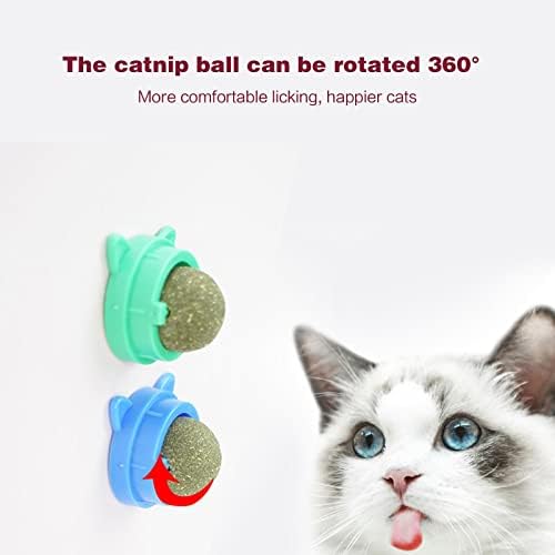 Catnидна топка Catnip, мачки мачки за јадење топки природна интерактивна играчка за лижење Третира играчки за мачки, играчка за