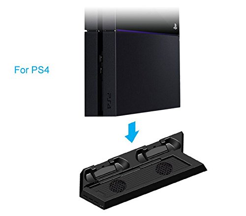 TP4-891 Вертикален штанд за PS4 SLIM / PS4 со полнач за двојни контролори за ладење на фан