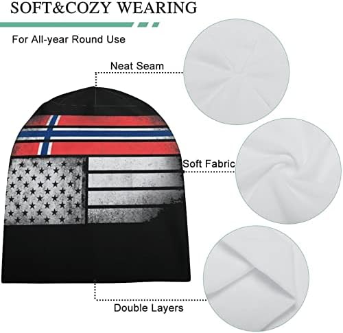 Гроздобер САД Норвешка знамето Бејни капа меко топло целосна пулвер капа за череп капа за спиење за унисекс