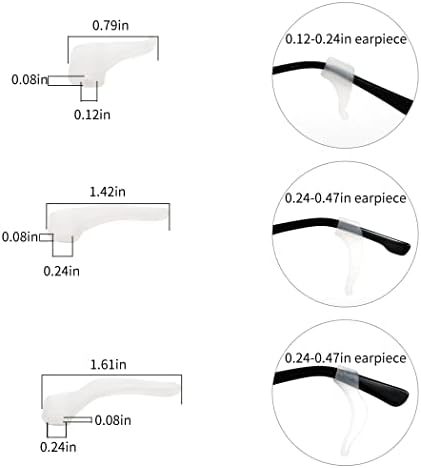 Vifirstew 15 пара очила за очила за уши анти-лизгање, држачи за ушни куки за очила за очила Стопери Совети Совети за ракави за ракави за
