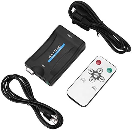 FAMKIT VGA Да СКАРТ Видео Аудио Конвертор АДАПТЕР USB Со Далечински Управувач