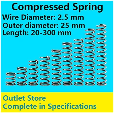 Хардвер пролетен притисок пролетен пролетен притисок пролетен притисок на пролетна компресија на пролетната жица дијаметар 2,5мм, надворешен