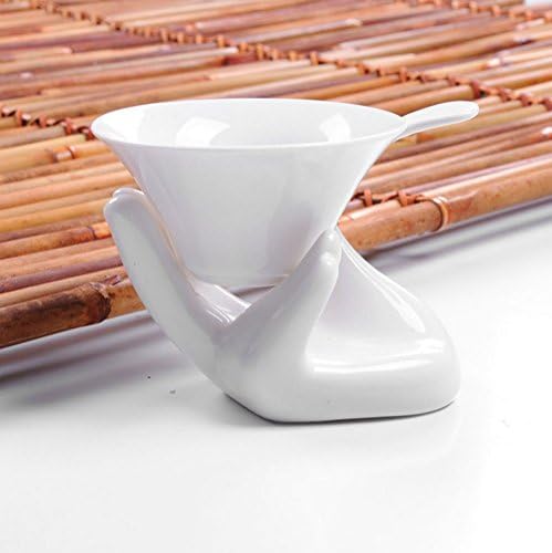 Сет за прибор за церемонија на чај од кинески конгфу - 2 парчиња/сет/порцелански керамички чај филтер за филтрирање на чај и држач за