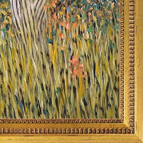 La pastiche femme dans un jardin со рамка на златната кралица, 25 x 29