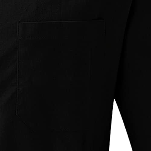 Кошули со постелнина од памук ZDDO за мажи, летно копче за долг ракав со долги ракави надолу од необична кошула на плажа со предниот џеб