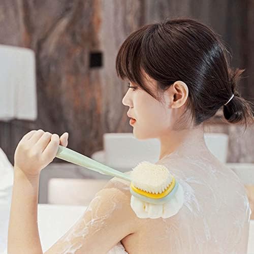 Todozo loofah Back Sclubber долга рачка за туширање четка за туширање со мека мрежа сунѓер за жени ексфолирачки за затоплувачи
