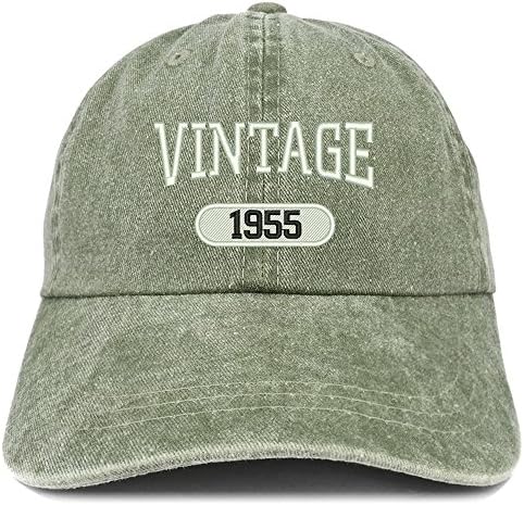 Трендовски продавница за облека Гроздобер 1955 година Извезена 68 -ти роденден Мека круна измиена памучна капа