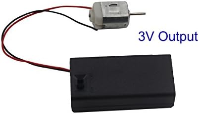 LAMPVPATH 3PCS 2 AA држач за батерии со прекинувач, 2x 1.5V AA Батеријата на батеријата со жица и вклучен/исклучен прекинувач