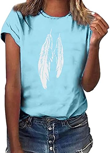 Женска маица со кратки ракави лето есен 2023 година облека памучна графичка работа смешна кошула за блуза за жени nn nn