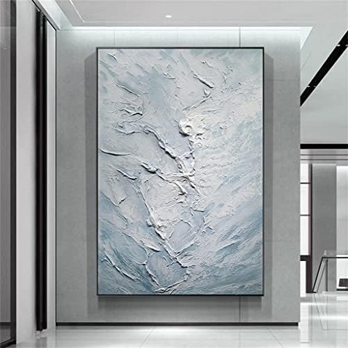 Трексд голема големина рачно изработена апстрактна сина нож масло сликарство платно дневна соба wallидна уметност