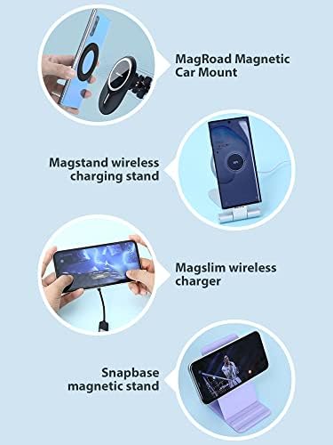 Нилкин 2 пакет Snaplink Магнетна налепница за телефон, ознака на држач за магнетски телефон за Samsung за Google Pixel 7 Pro/7/6 за iPhone 11