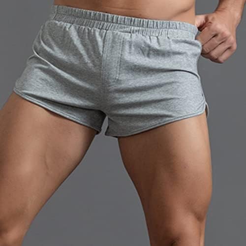 Bmisegm боксерски шорцеви за мажи пакуваат мажи летни цврсти памучни панталони памучни панталони еластична лента лабава брзо суво
