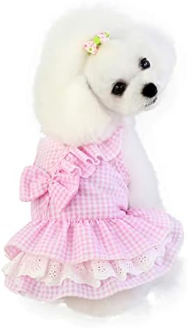 Ја сакам маичката кучиња кошула памук фустан пролет и летна облека за миленичиња пролет симпатично милениче за миленичиња памук праска фустан лак здолниште