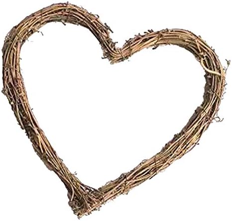 Еиофлија плетен венец во облик на срце, виткава венец од венец прстен срце плетен венец прстен рамка рамка за венчаница гарланд