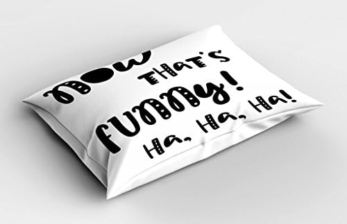 Амбесон Смешни Зборови Перница Шам, Гроздобер Лавра Типографија Со Забавни Писма Смешни Шеги, Декоративни Стандардни Кралица Големина Печатени