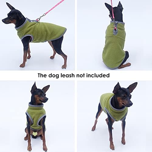 Pixriy Dog Fleece Jumper, мека кучиња елек облека без ракави кутре зимско ладно време облека кученце јакна пуловер за мали средни кучиња