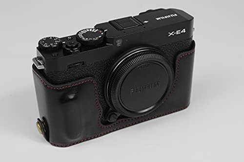 Дното Отворање Стп Кожа Зафат Камера Случај Компатибилен Со Fujifilm X - E4 XE4 Со Статив Дизајн Црна