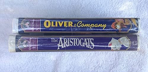 Сет од 2 видеа за забава на Семејство Дизни ~ Аристокатите VHS, Оливер и компанија VHS