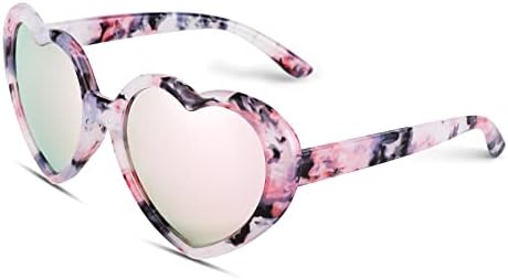КОАЗИОН Црвени Очила За Сонце За Жени Поларизирани Брзи 22 Очила Во Форма На Срце Сахди Слатки Очила