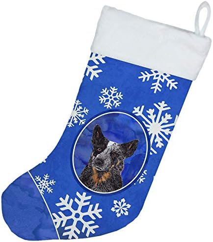 Каролина богатства SC9396-CS австралиски говеда кучиња зимски снегулки празници Божиќно порибување, камин виси чорапи Божиќна сезона забава
