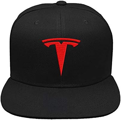 Tesla Motors Flex Fit hat Baseball Cap везена рамна заоблена облога