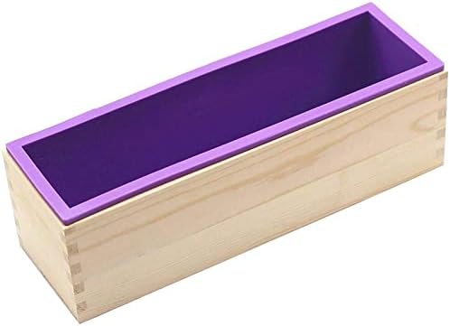 Никол правоаголен силиконски леб сапун со сапун со дрвена кутија DIY рачно изработени алатки