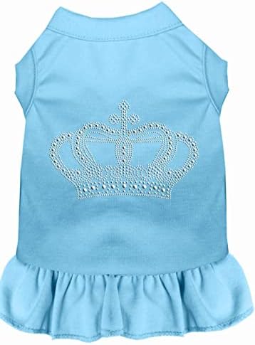 Производи за миленичиња од миленичиња Rhinestone Crown фустан, xx-large, бебе сино