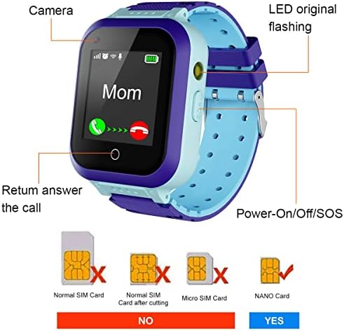LIVEGO 4G Smart Watch For Kids, Kids Mobel Watch Watch со GPS Tracker IP67 водоотпорен и повик за поддршка на видео повик WiFi SIM картичка за