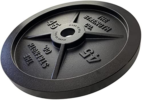 Силата Co.olympic Barbell Plate, направена во САД, црна е-палто