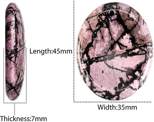 Sunyik пакет од 2 овални обликувани флуоритни кристали со палецот, загрижени камења сет од 4 и овална облик на рака врежан родохрозит