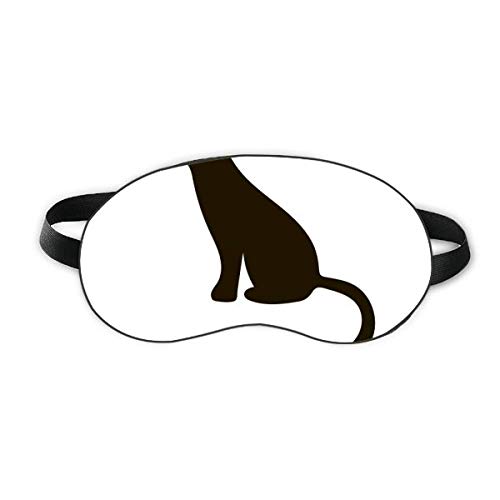 Црна мачка симпатична животинска портретирање на спиење очен штит мека ноќно слепилошка сенка на сенка