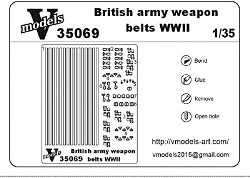 Vmodels 35069-1/35 Британската Армија Оружје Појаси ВТОРАТА СВЕТСКА ВОЈНА, Скала Модел комплет