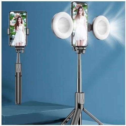 Штанд на Boxwave и монтирање компатибилен со Letv Y1 Pro - Finllight SelfiePod, Selfie Stick Extendable Arm со прстенеста светлина за