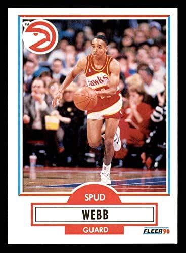 1990 Fleer 5 Spud Webb Webb Atlanta Hawks NM/Mt Hawks NC ST