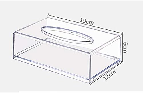 Кутија за транспарентно ткиво на HJKOGH - Покриена кутија за ткива правоаголна, водоотпорна, држач за хотелски пешкири за внатрешни работи,