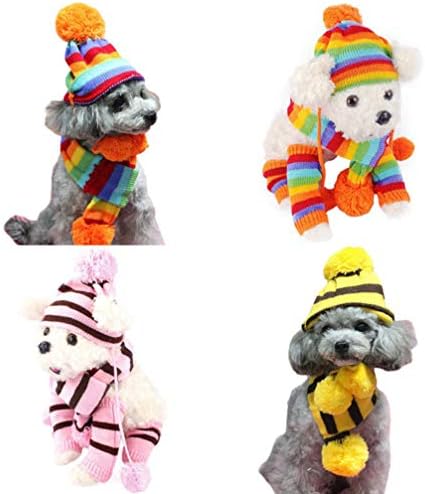 Поставена шамија за зимска шамија за зимски кучиња - Зимски топли капачиња Потопли костуми за кучиња плетени шами за нозе затоплувачи на