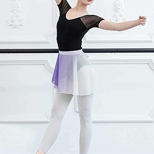 Taikmd возрасни чиста шифон балетско здолниште завиткано над шал танц леотарски скејт туту фустан