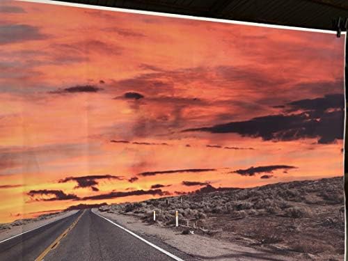 Leowefowa 7x5ft Историски Американски Пат 66 Позадина Винил Самрак Зајдисонце Сјај Highзона Автопат Пејзаж Фотографија Позадина Дете Возрасни